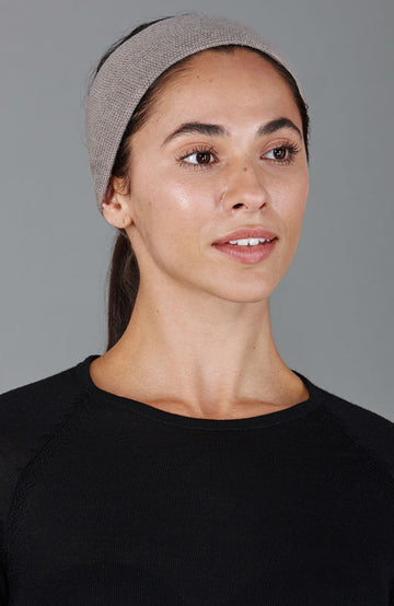 brown luxury merino wool head band by Paul James