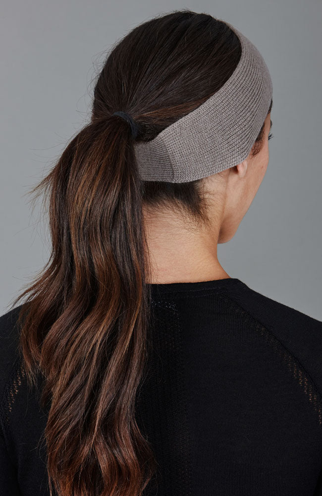 brown luxury merino wool head band by Paul James