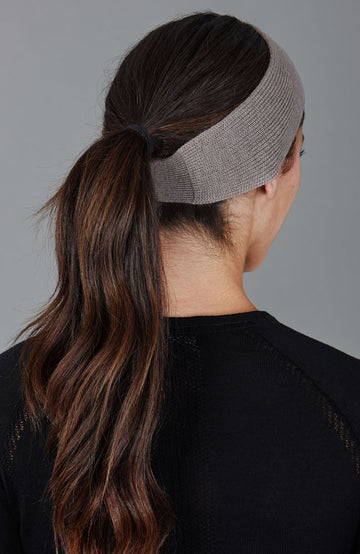 brown luxury merino wool head band by Paul James