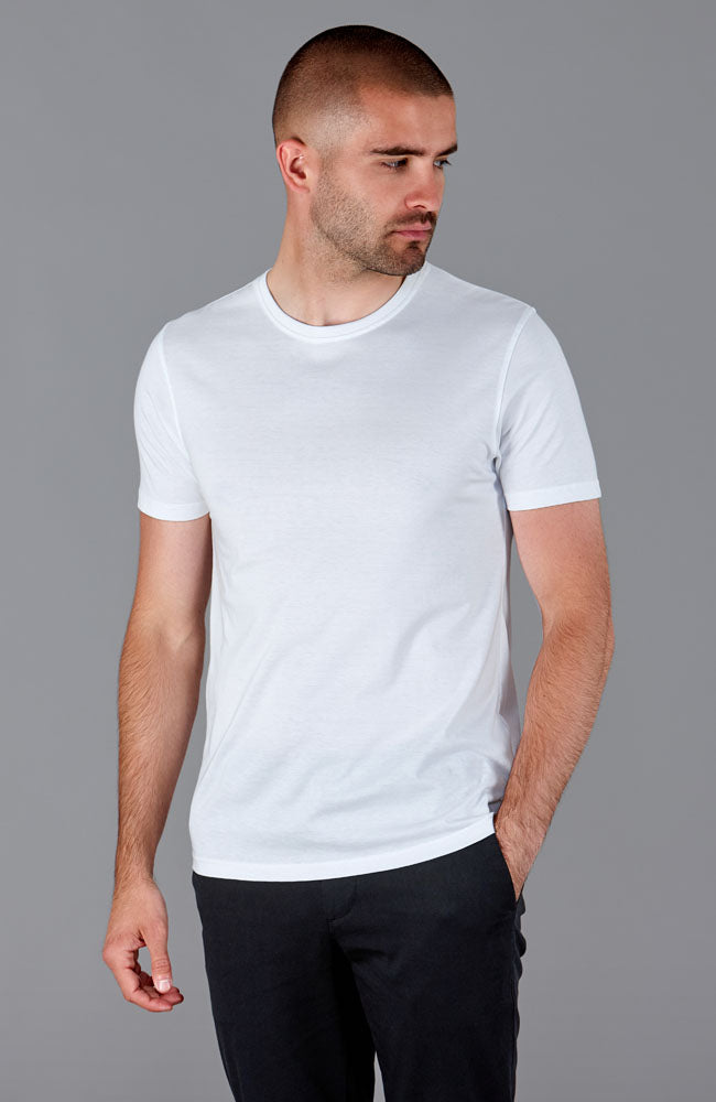 white mens luxury supima cotton t shirt