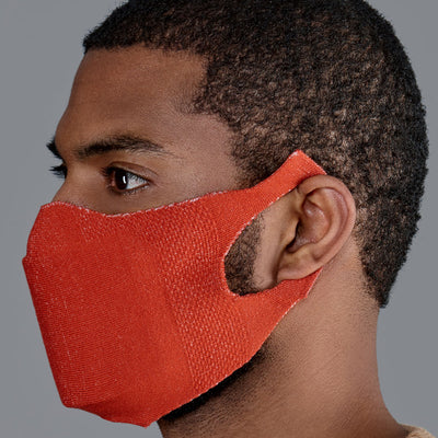 mens orange comfortable cotton face mask